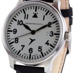Messerschmitt Fliegeruhr Watch with Black Leather Strap