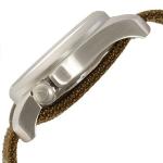 Bertucci A-1S Black Dial Stainless Steel Watch with Patrol Olive Nylon Strap