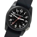 Bertucci A-1R Field Comfort watch with fiber reinforced polycarbonate Unibody case, Black Nylon Strap, Black Dial