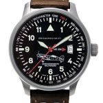 Messerschmitt Fliegeruhr Watch with Aviator Leather Strap