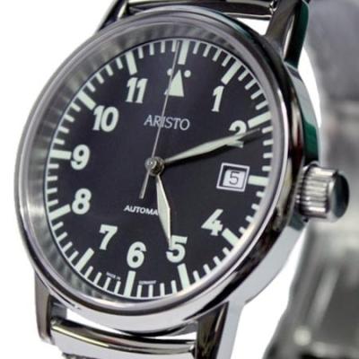 Aristo 4H11TU/4 Flight Watch with Mesh Bracelet and a Sapphire Crystal
