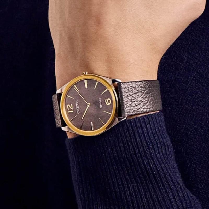 Citizen Eco-Drive Suratto Thin Watch with Grey Dial