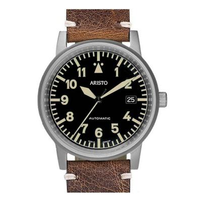 Aristo 38.5mm Swiss Automatic Vintage Aviator Watch