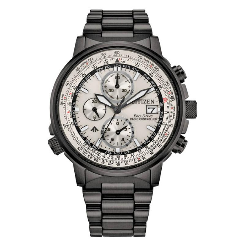 Citzen Eco-Drive Promaster Navihawk A-T Silver Dial Watch