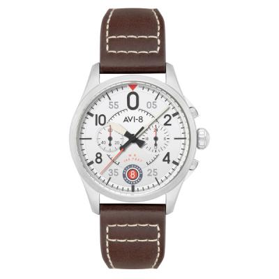 AVI-8 Spitfire Lock Chronograph with Aircraft White Dial