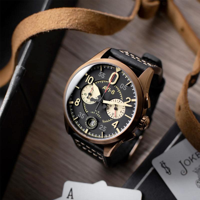 AVI-8 Spitfire Lock Chronograph Void Black