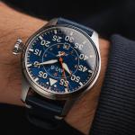 AVI-8 Hawker Hurricane Acklington Clowes Automatic Pilot Watch with Blue Dial