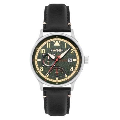 AVI-8 McKellar Dual Time Watch with Green Dial