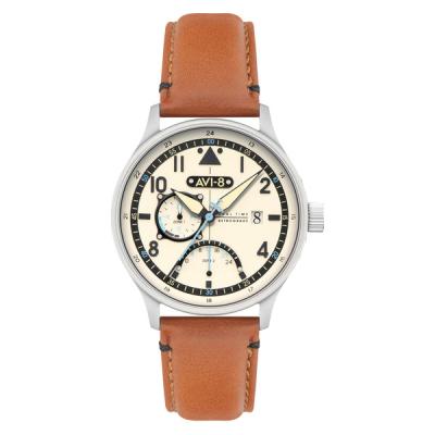 AVI-8 McKellar Dual Time Watch with Ivory Dial