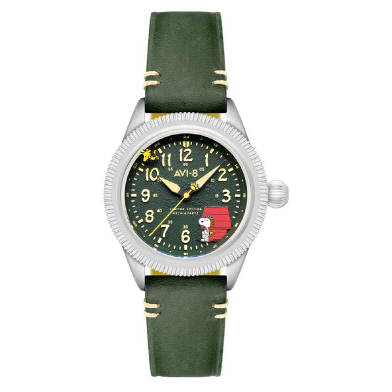 AVI-8 x Peanuts Flyboy Snoopy Flying Ace LE in Doghouse Green