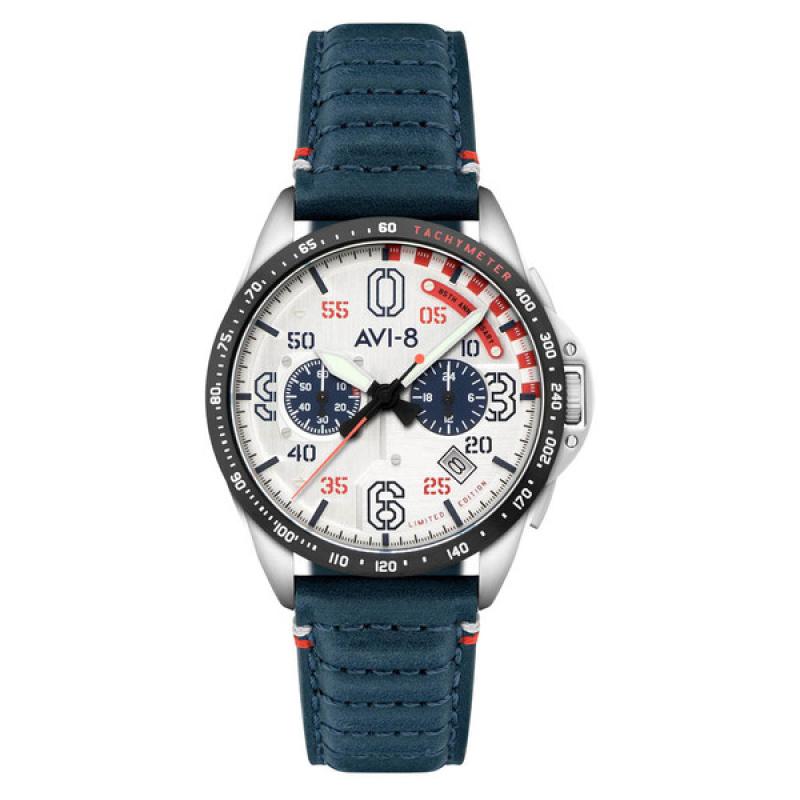 AVI-8 P-51 Mustang 85th Anniversary Slipstream Silver Watch