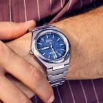 Citizen Eco-Drive Titanium Zenshin Watch with Blue Dial