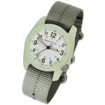 Bertucci DX3 Luminous Resin Watch, Olive Green Nylon Strap, White Dial
