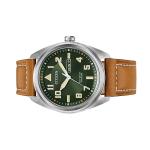 Citizen Eco-Drive Garrison Titanium Watch with Green Dial and Leather Strap