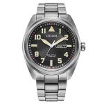 Citizen Eco-Drive Garrison Titanium Watch with Black Dial and Titanium Bracelet