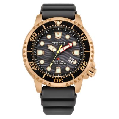 Citizen Promaster Solar Dive Watch with Rose Goldtone Case and Grey Dial