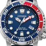 Citizen Eco-Drive Promaster Dive Watch with Blue Dial and Rubber Strap