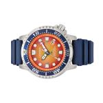 Citizen Eco-Drive Promaster Dive Watch with Orange Dial and Rubber Strap