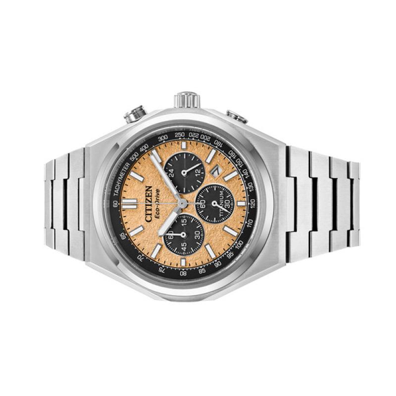Citizen Zenshin Super Titanium Chronograph with Salmon Dial