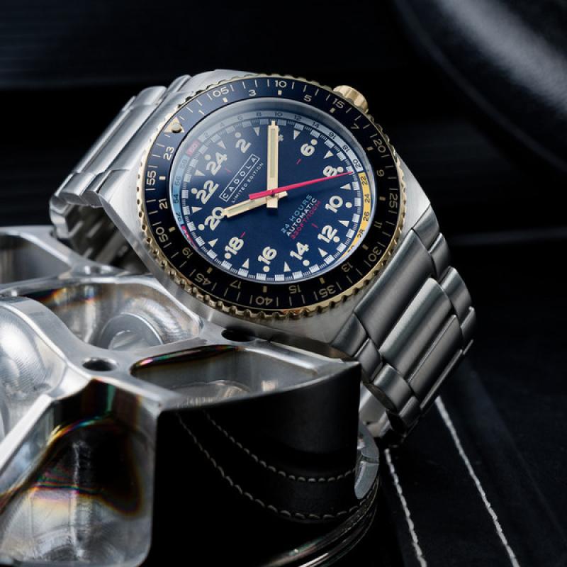 Cadola Dog Leg Automatic with Royal Blue Dial