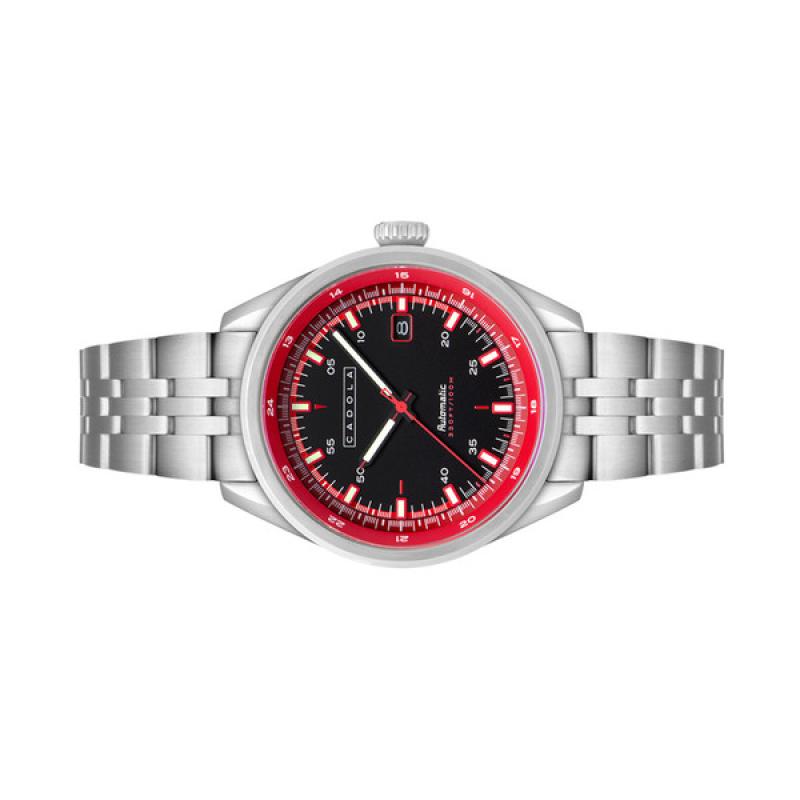 Cadola Pista Automatic Watch with Red Black Dial