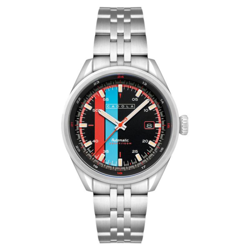Cadola Pista Automatic Watch with Black Striped Dial