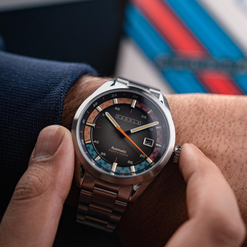 Cadola Paddock Automatic Watch with Slate Black Dial