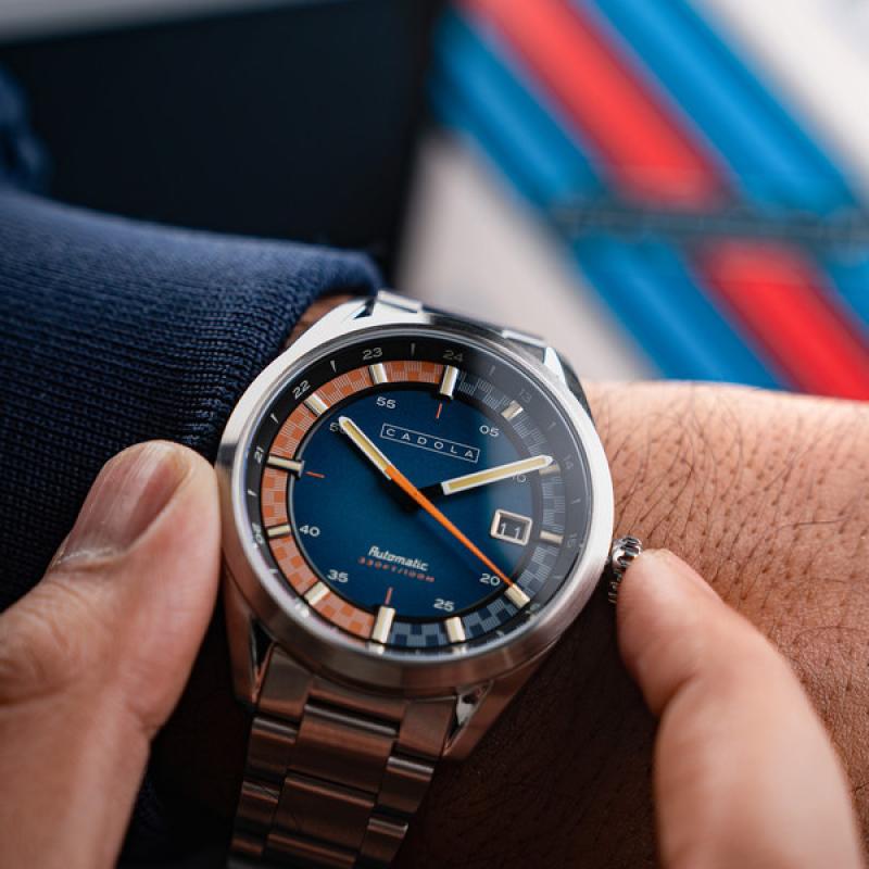Cadola Paddock Automatic Watch with Navy Blue Dial