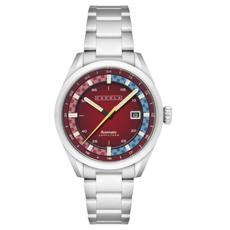Cadola Paddock Automatic Watch with Deep Red Dial