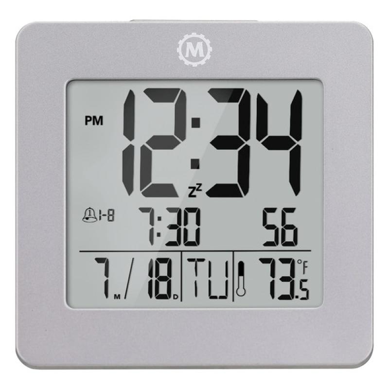 Marathon Desktop Clock with Calendar, Temperature, Alarm