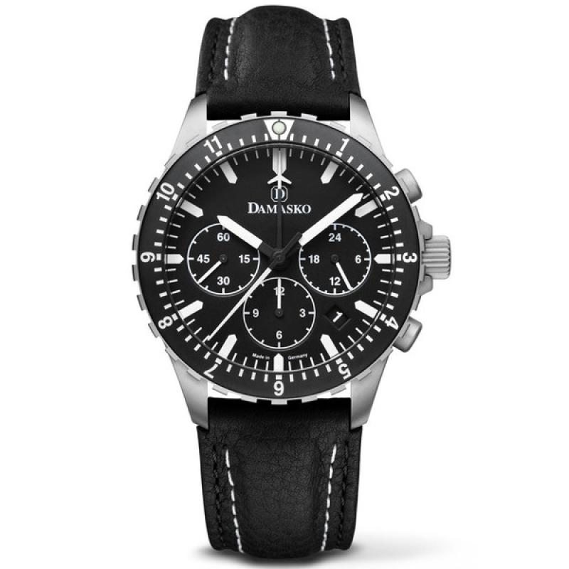 Damasko 42mm Chronograph with Stopwatch, and 12-hour Totalizer