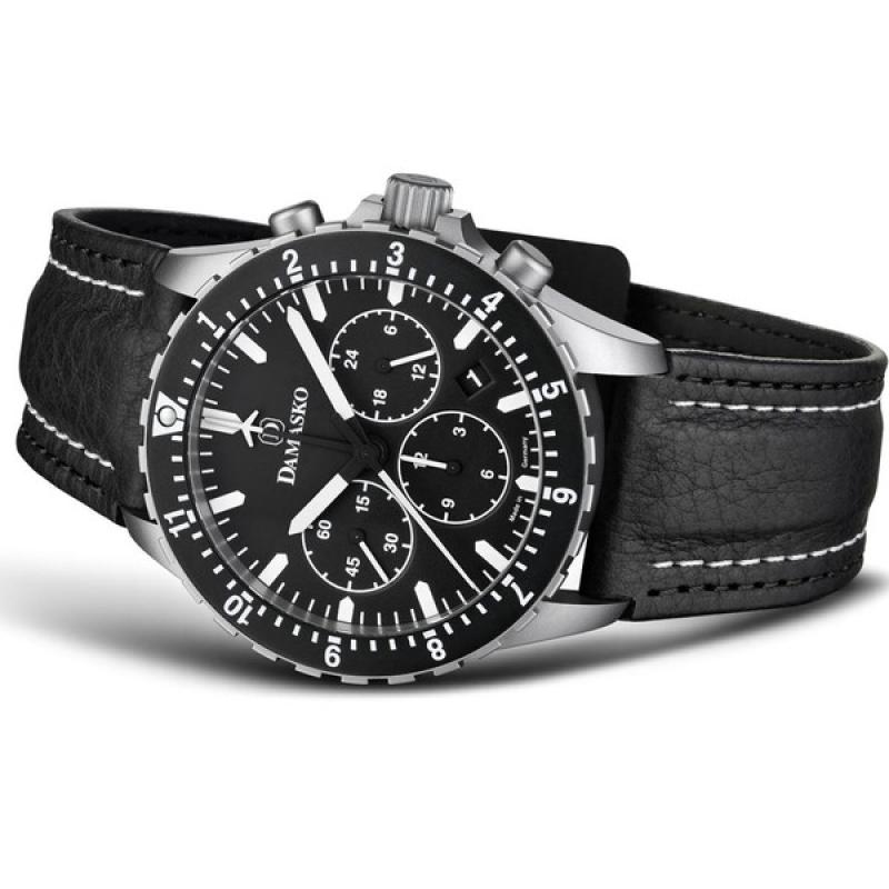Damasko 42mm Chronograph with Stopwatch, and 12-hour Totalizer
