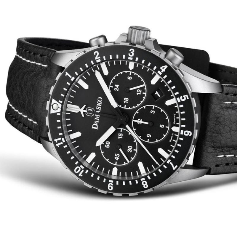 Damasko 42mm Chronograph with Stopwatch, and 12-hour Totalizer