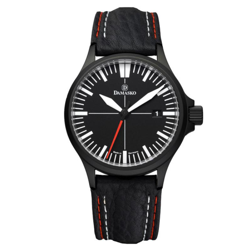 Damasko Black Steel Automatic Watch with Date