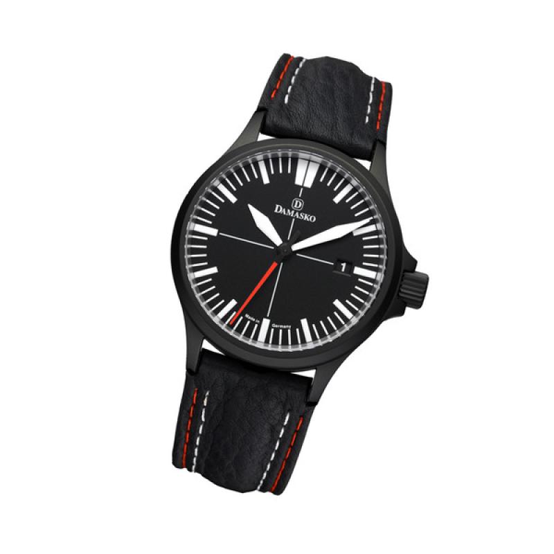Damasko Black Steel Automatic Watch with Date