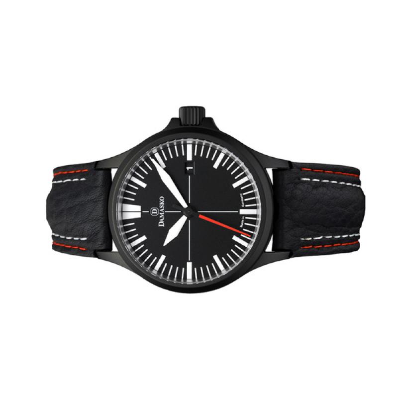 Damasko Black Steel Automatic Watch with Date