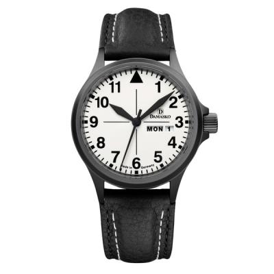 Damasko 40mm Black Automatic Watch with In-House Movement and Full Lume Dial
