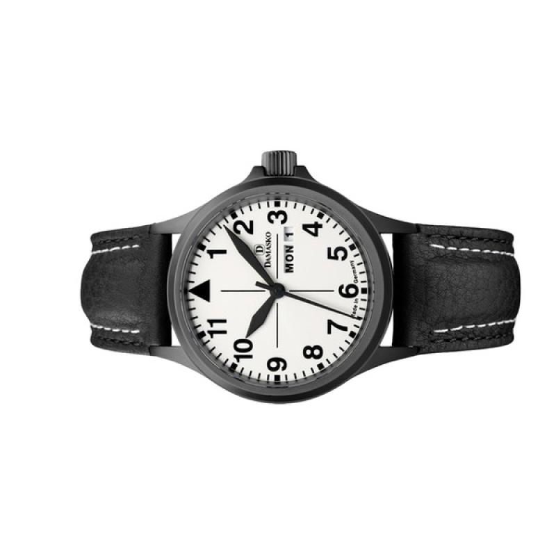 Damasko 40mm Black Automatic Watch with In-House Movement and Full Lume Dial