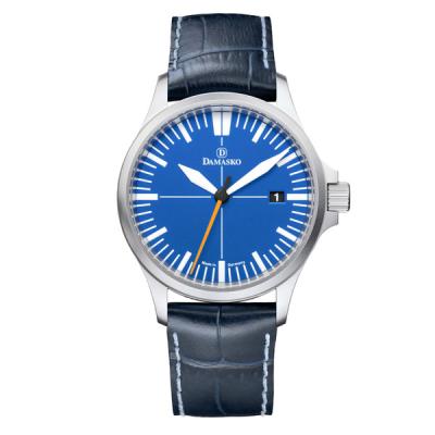 Damasko Swiss DS30 Blue Dial Automatic Watch with a 39mm Bead-Blasted Submarine Steel Case