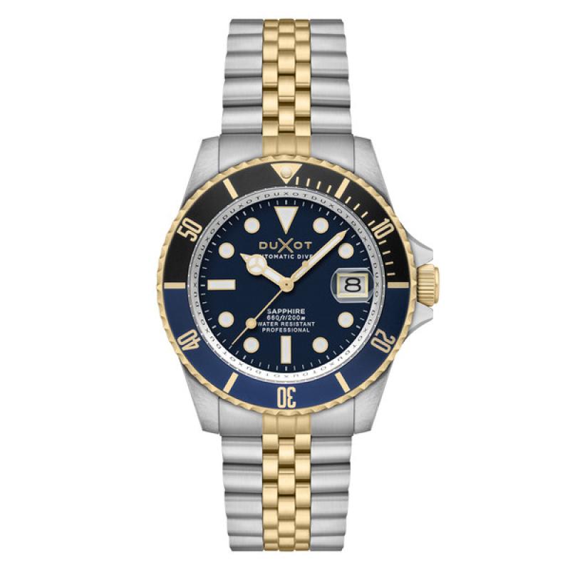 Duxot Atlantica Automatic Dive Watch with Two Tone Blue Dial