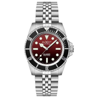 Duxot x Islander Atlantica Electronic Dive Watch with Degrading Red Dial