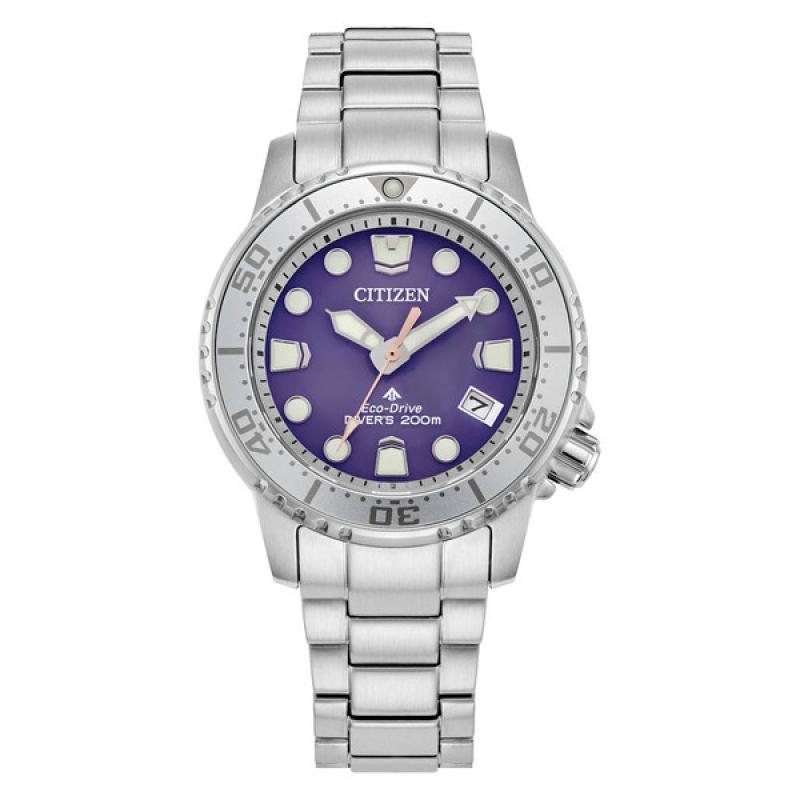 Citizen Promaster 36.5mm Solar Dive Watch with Purple Dial