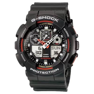 Casio G-Shock GA-100 Series in Black and Red