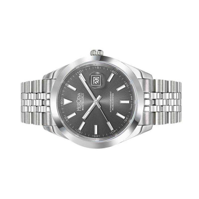 Herodia Monte Carlo Swiss Watch with Sunburst Anthracite Dial