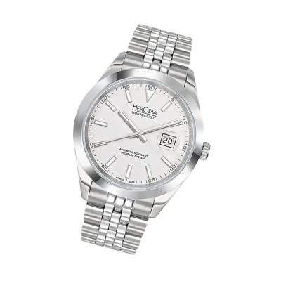 Herodia Monte Carlo Swiss Watch with Porcelain White Dial