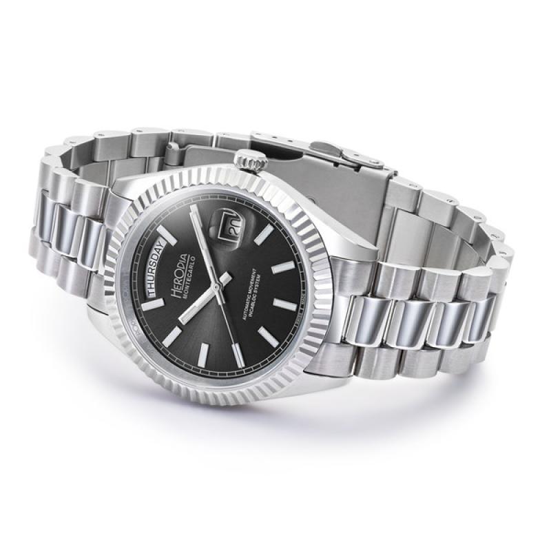 Herodia Monte Carlo Full Day Swiss Watch with Matte Black Dial