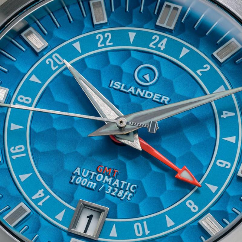 Islander Melville GMT with Blue Hammer Dial