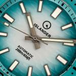 Islander Northport 37mm Automatic Watch with White and Ocean Blue Ripple Fume Dial