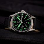 Islander Mitchel Automatic Field Watch with Nylon Weave Strap and an AR Sapphire Crystal