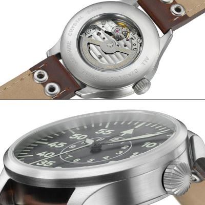 Laco 39mm Aachen Type B Dial Automatic Pilot Watch with Sapphire Crystal